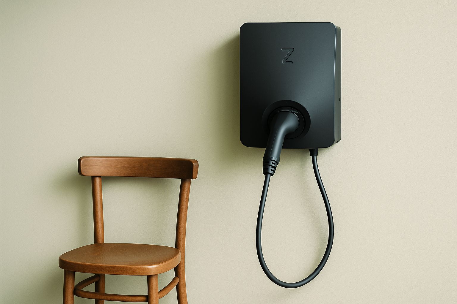 En tekniker installerer en Zaptec Pro ladestander i en boligforening med fokus.